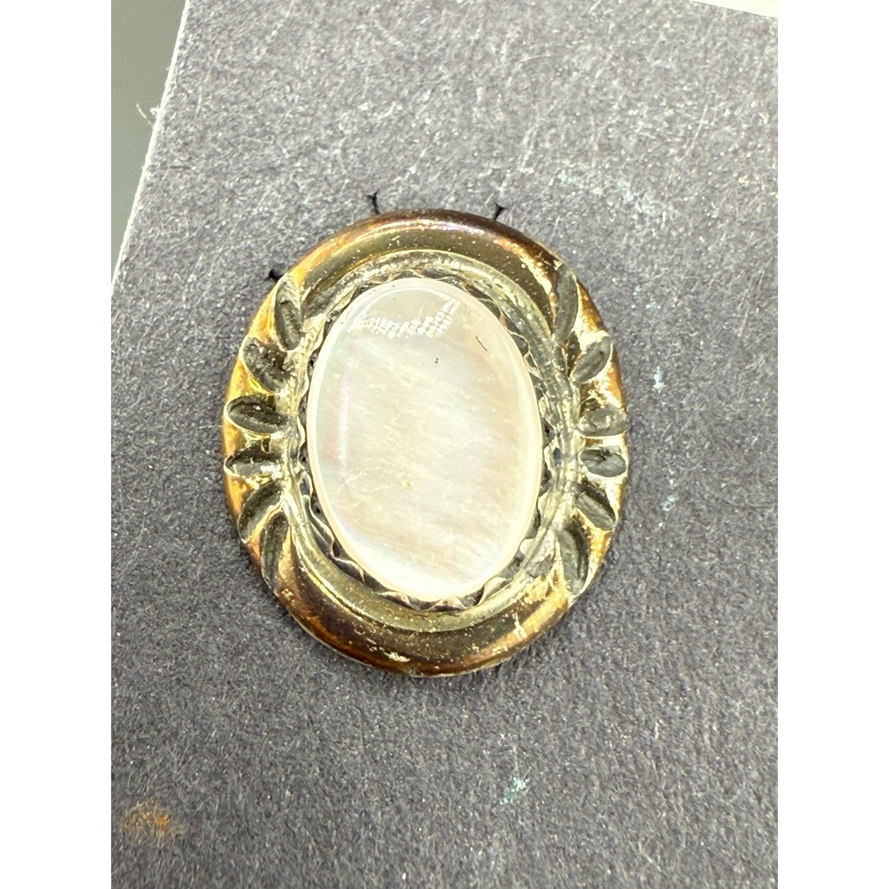 Vintage‎ Native American Handcrafted Sterling Earrings Pierced Mother of Pearl - Picture 2 of 6
